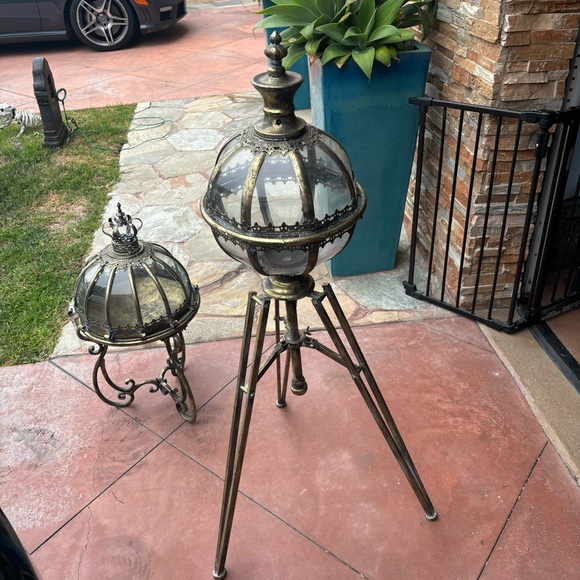 gothic glass and aged bronze domed terrarium *see shipping note* - Picture 2 of 7